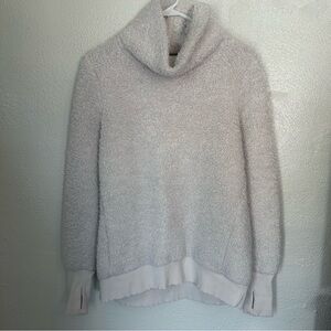 Athleta White Nirvana Sherpa Funnel Neck Sweater Small